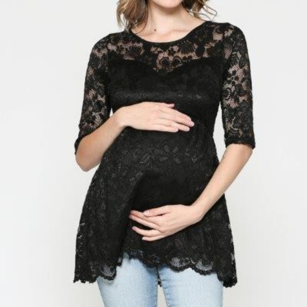 Beautiful Lace Maternity Top - Picture 3 of 6